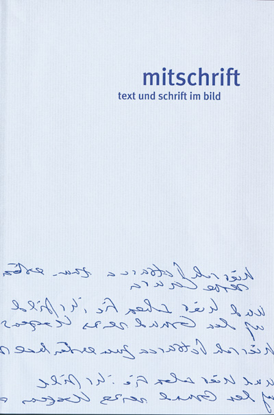 mitschrift – text und schrift im bild